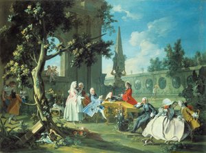 Konsert i en hage, ca. 1750