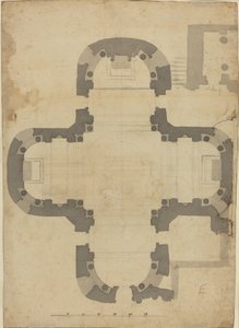 Planløsning [verso] av Filippo Juvarra