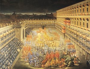 Festival til ære for dronning Christina (1626-89) av Sverige på Palazzo Barberini