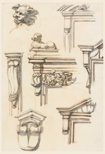 Tegning, arkitekturstudier, 1750–75