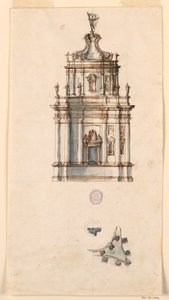 Tegning, prosjekt for et tabernakel, 1750–1775