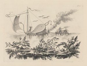 Måten å transportere varer på lektere trukket av en belg (Måten å transportere varer på lektere trukket av en belg) av Filippo Morghen