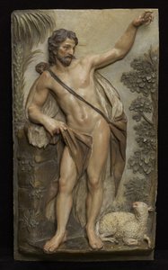 St. Johannes døperen, 1763 (terrakotta, polykrom) av Filippo Scandellari