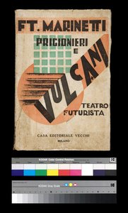Futurisme: omslag til "" Prisoners and Volcanoes "" 1927 (gravering)