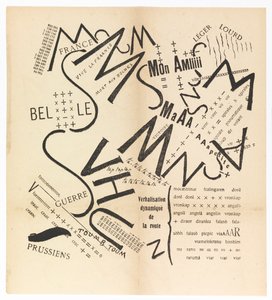 Konsonantord vokaler tall i Freedom. De futuristiske ordene, 1915. av Filippo Tommaso Marinetti