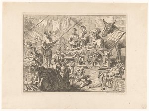 Pulcinella i en rullestol av Filippo Vasconi