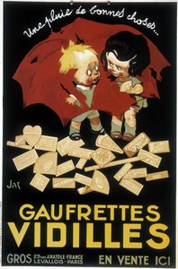 Fransk reklame for Wafer Vidilles (plakat)