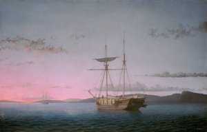 Lumber Schooners at Evening on Penobscot Bay av Fitz Henry Lane