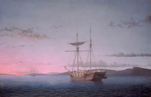 Lumber Schooners at Evening on Penobscot Bay av Fitz Henry Lane