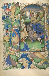 Timebok, 1450-55 (tempera, bladgull og blekk på pergament) av Flemish School