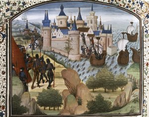 KORSTOGENE: Konstantinopel beleiret av korsfarerne av Flemish School