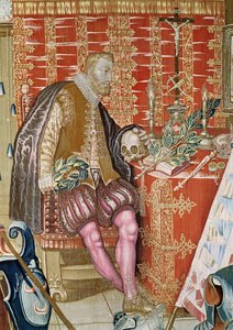 Charles V (1500-58) fra The Tapestry of Charles Quint, ca. 1630-40 (detalj) av Flemish School