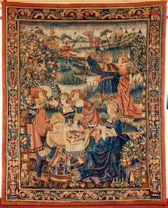 flamsk billedvev. Det 16. århundre. av Flemish School