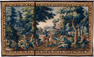 flamsk billedvev. Slutten av 1600-tallet. Eiendommen til kirken Sint-Walburgakerk Oudenaarde (Dekenij van de Sint-Walburga). av Flemish School