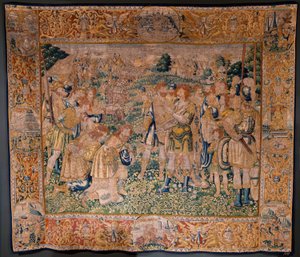 flamsk billedvev. Hannibals bror Hasdrubal ble tatt til fange av romeren av Flemish School