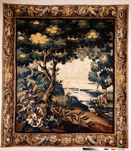 flamsk billedvev. Så kalt verdure. Produksjon av Oudenaarde. Privat samling. 17. århundre (?). av Flemish School