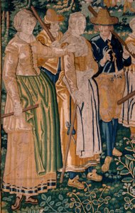 flamsk billedvev. Gåseleken. Studio i Oudenaarde. 341x395 cm. Inv (83058)-7 / 0008. 1600-tallet. av Flemish School