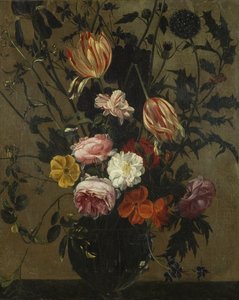 Blomsterstykke av Flemish School