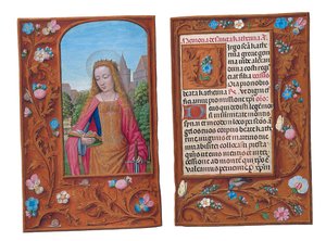 Folioer fra Rothschilds timebok, Gent eller Brugge, ca. 1505 av Flemish School