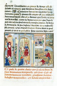 Ms 240 fol.247 Wordly Things, fra The Mirror of Humility av Jean de Gerson (1363-1429) 1462 av Flemish School