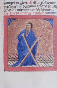 Ms Gen 1111 Page fra Legenda Aurea, Brugge, ca. 1400-10 av Flemish School
