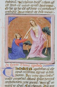 Ms Gen 1111 Page fra Legenda Aurea, Brugge, ca. 1400-10 av Flemish School