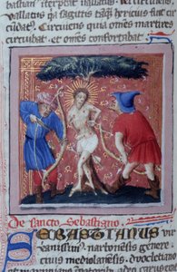 Ms Gen 1111 Page fra Legenda Aurea, Brugge, ca. 1400-10 av Flemish School