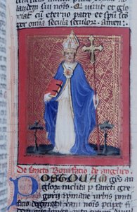 Ms Gen 1111 Page fra Legenda Aurea, Brugge, ca. 1400-10 av Flemish School