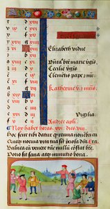 November: Game of Golf, fra en timebok av Flemish School