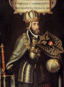 Portrett til fots av Charles V av Flemish School