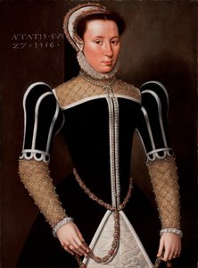 Portrett av en kvinne, 1556 av Flemish School