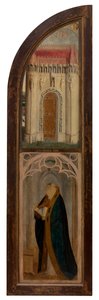 Høyre panel av Madonna og Petrus Wijts (olje på panel) av Flemish School