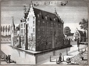 Rijsenburg slott. (gravering av Flemish School