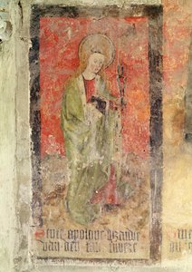 St. Apollonia, veggmaleri fra krypten, ca. 1480-1540 av Flemish School