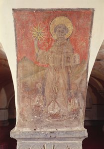 St. Bernardino av Siena, veggmaleri fra krypten av Flemish School