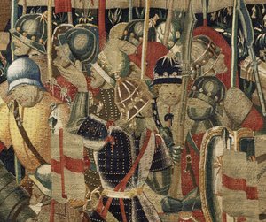 Tapet som viser erobringene av kong Alfonso V av Portugal av Flemish School