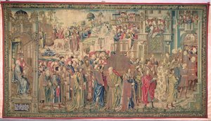Transport av paktens ark, teppet til David og Batseba, ca. 1510-15 av Flemish School