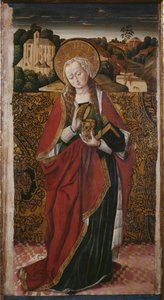 Triptych, St. Mary Magdalene, høyre panel (se også 345909, 345910) av Flemish School