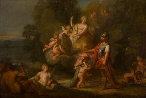 Venus gir våpen til Aeneas, ca. 1400-1699 (olje, lerret og panel) av Flemish School