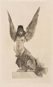 Kvinnelig sfinks eller parallell av Félicien Rops