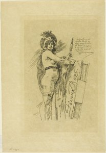 Musen til Félicien Rops av Félicien Rops