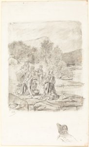 Vaskedamer, ca. 1884-1887. av Félicien Rops