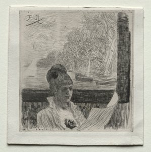 Ung kvinne. av Félicien Rops