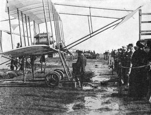 Henri Farman og hans 50 hk Gnome biplan, Blackpool Aviation Meeting, Lancashire, 1909 1933.