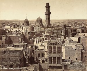Panoramautsikt over Kairo, Egypt av Félix Bonfils