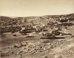 Panoramautsikt over Nasaret, Israel av Félix Bonfils