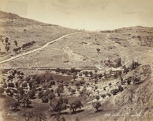 Panoramautsikt over Cedrondalen eller Josafat, i utkanten av Jerusalem