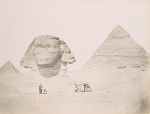 Pyramides et le Sphinx, 1860-70-tallet, trykt ca. 1870. av Félix Bonfils