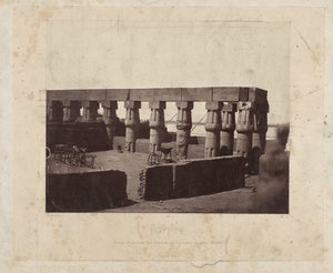 Restanten van de Luxortempel Luxor-tempelet, generelt syn på de midtre søylegangene (Theben) (tittel på objekt) Egypt (serietittel på objekt) av Félix Bonfils