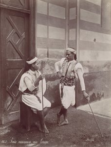 Kjenn løpere i Kairo, 1870-tallet. av Félix Bonfils